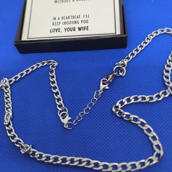 ❤️To My Man Stainless Steel Cuban Chain Necklace for Him Gifts for Husband - Picture 4 of 6